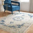 thumbnail image 4 of SAFAVIEH Evoke Teale Bordered Area Rug, Ivory/Blue, 3' x 3' Square, 4 of 13