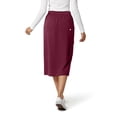 thumbnail image 2 of Medichic Women's Cargo 5-Pocket Scrub Skirt – 34" Length, Knit Waist, Flex Fabric, Black XS, 2 of 4