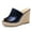 Navy, variant on FSJ Women Simple Round Open Toe Platform Wedge Heel Espadrille Slip On Sandal Summer Casual Mules Outdoor Dressy Shoes Size 8 Navy