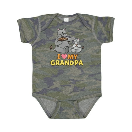 

Inktastic I Love My Grandpa Hippos Gift Baby Boy or Baby Girl Bodysuit