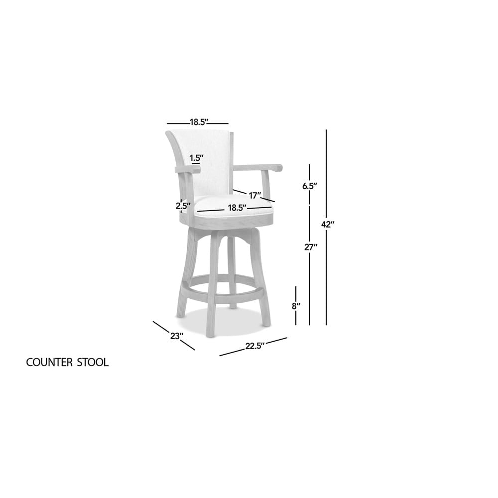 Williams 27" Swivel Counter Height Bar Stool Vintage Brown Faux Leather