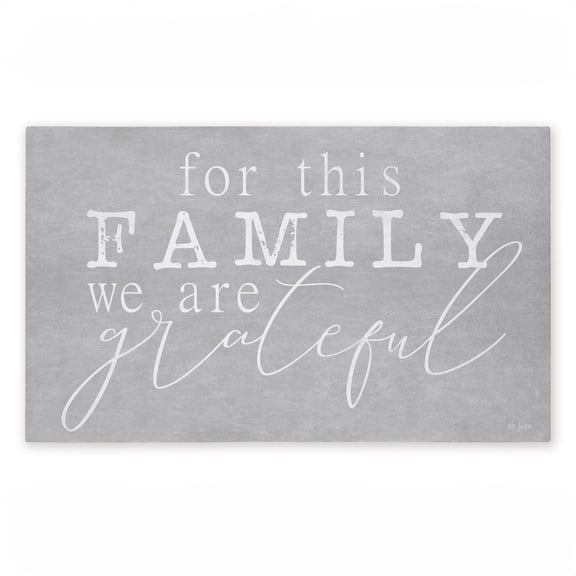 For This Family Gratitude Printed Outdoor Door Mat, design by Jaxn Blvd., 18"x30"