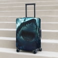 thumbnail image 2 of Lsque Undersea Shark Printed Luggage Cover, Travel Luggage Protector,Scratch and Dirt Resistant, Fits 18-32 Inch Luggage - X-Large, 2 of 9