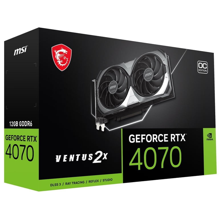 MSI NVIDIA GeForce RTX 4070 Graphic Card - 12 GB GDDR6 - 7680 x 