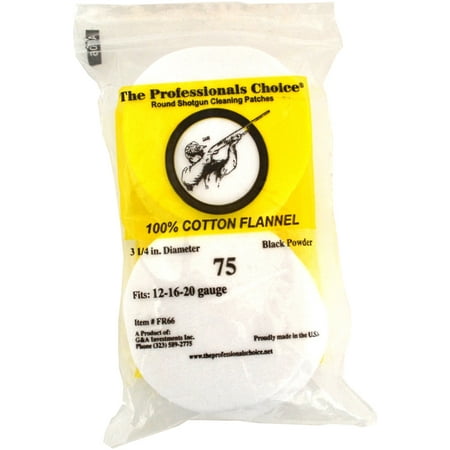 Shotgun Patch - The Professionals Choice Round Flannel Cleaning Patches Shotgun 75 pack