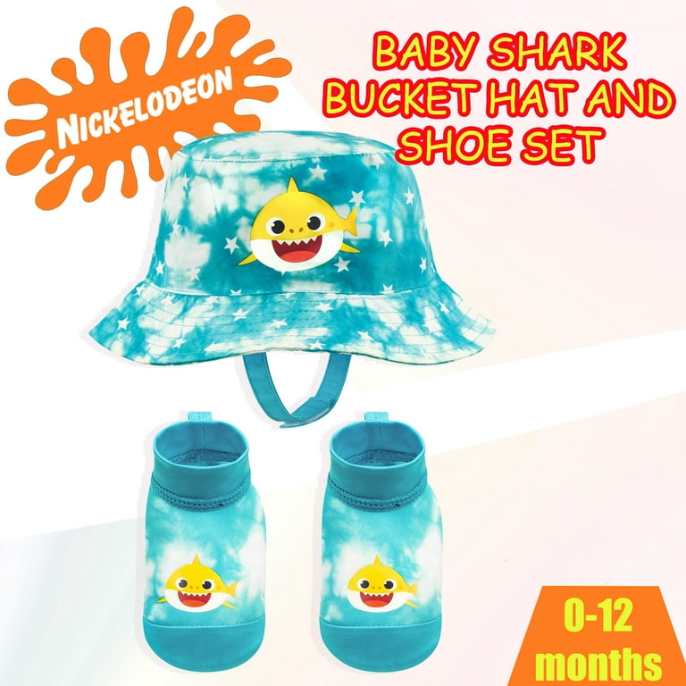 Nickelodeon Baby Shark Bucket Hat and Swim Booties Set Sun Protection UPF 50 Age 0 12 Months Walmart