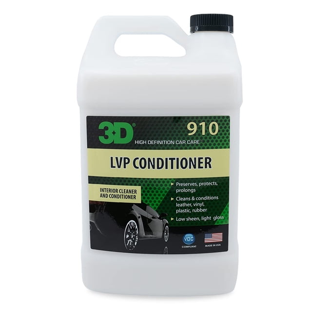 Acondicionador 3D de piel, vinilo y plástico, 3,78 L, restaura y protege