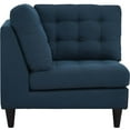 thumbnail image 4 of Modway Empress Upholstered Fabric Corner Sofa in Azure, 4 of 4