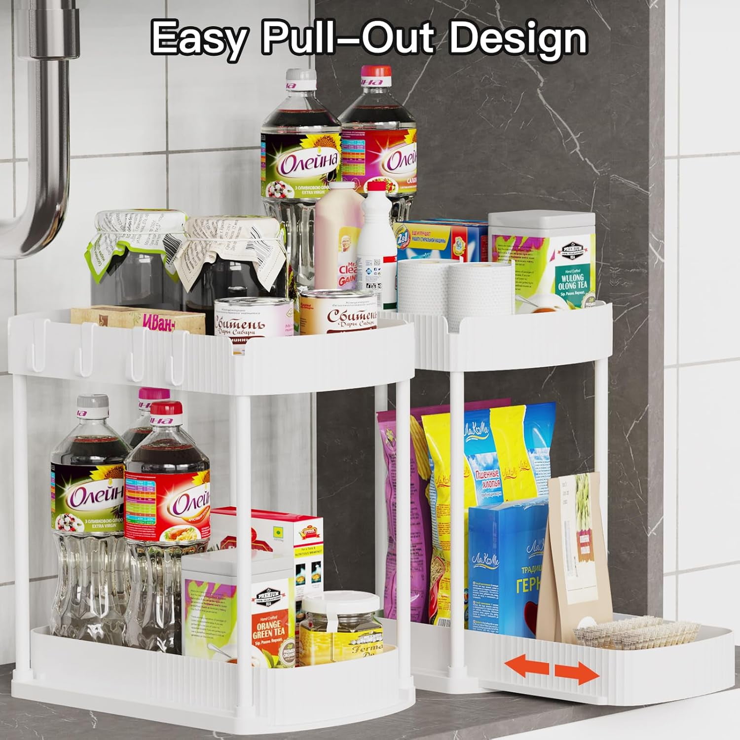 Under Sink Organizers and Storage for Bathroom & Kitchen, Under Cabinet Organizers and storage