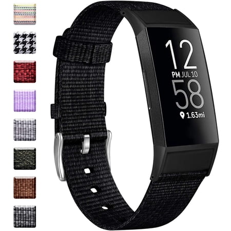 Vancle Cinturino di ricambio per Fitbit Charge 2, per uomo e donna, in silicone, morbido, per Fitbit Charge 2 (L, Starlight/tè al latte marrone/viola fumo