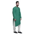 thumbnail image 4 of Atasi Solid Kurta Pajama For Men Asymmetric Style Casual Summer Clothing, 4 of 5