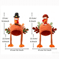 thumbnail image 3 of Thanksgiving Turkey Hat Turkey Head Costume Plush Gobbler Hat for Thanksgiving Trot Dress Up Party, Role Play and Carnival Cosplay, 3 of 5
