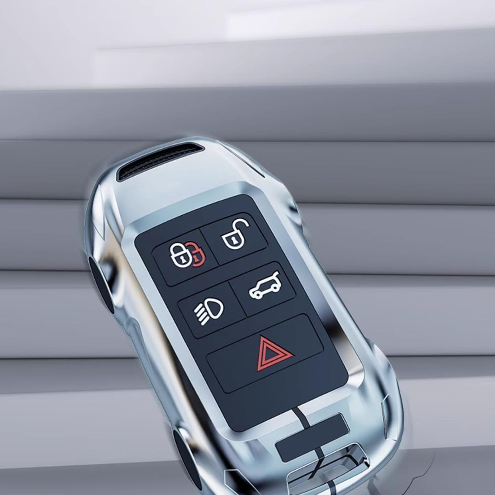 Zinc Alloy Metal Key Fob Case Cover Compatible with Land Rover Range Rover Evoque Sport Velar Land Rover Discovery Jaguar F-Pace F-Type XE XEL XF XFL XJ