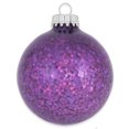 thumbnail image 2 of Glass Christmas Tree Ornaments - 67mm / 2.63" [6 Pieces] Designer Balls from Christmas By Krebs Seamless Hanging Holiday Decor (Amethyst Purple Spangle), 2 of 3