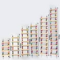 thumbnail image 5 of Zhaomeidaxi Parrot Ladder, Wooden Ladder with Colorful Beads Steps Climbing Bridge Bird Cage Play Toy for Conure Parakeet Budgie Cockatiels Lovebirds, 5 of 8
