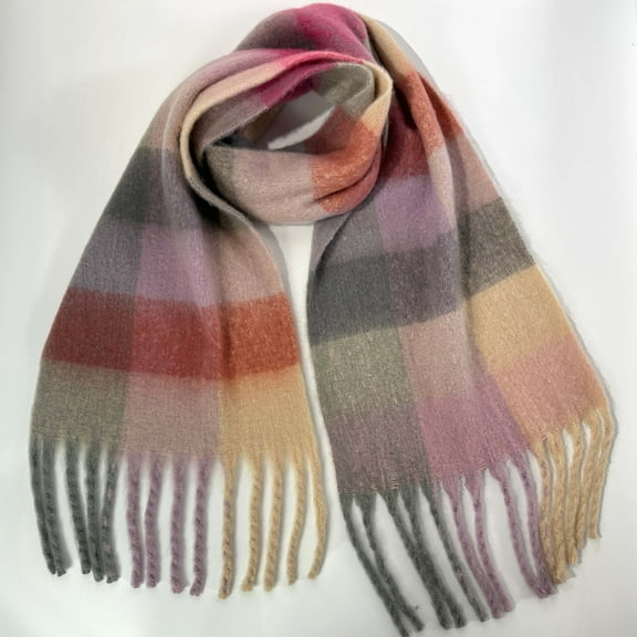 High-end Warm Thick Scarf for Women Winter Colorful AC Scarf Neck Warmer Shawl