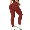 thumbnail image 2 of Fashion Women's Ruched Yoga Pants Tiktok Butt Leggings High Waist Tummy Control Workout Leggings Textured Booty Tights Pants, 2 of 5