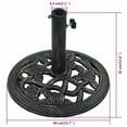 thumbnail image 2 of vidaXL Umbrella Weighted Base Patio Parasol Stand for Poles of 1.4"/1.5"/1.9", 2 of 8