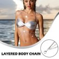 thumbnail image 2 of tredstone Exquisite Body Chain Jewelry Smooth Line And Delicate Carved Party Body Chains Jewelry Waist Chain 1Set, 2 of 6
