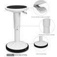 thumbnail image 6 of Costway Wobble Chair Height Adjustable Active Learning Stool Sitting Home Office Silicone White, 6 of 10