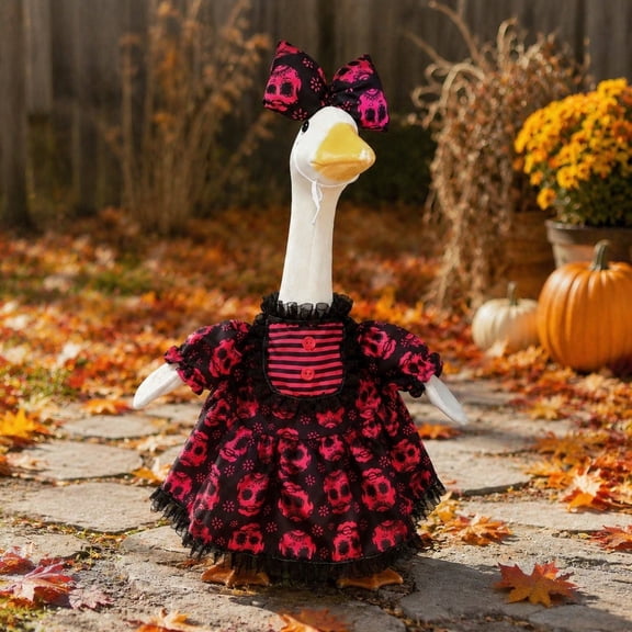 Bcylexb Porch Goose Outfits, Stylish Summer Fall 23" Goose Costume Holiday Goose Clothing for Porch Party Yard Lawn Garden Decor Statue Accessories