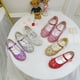 thumbnail image 5 of Zapatos de princesa con lazo para niños, zapatos planos con lentejuelas para niñas grandes y niñas, zapatos de cuero para bailar, 5 of 6