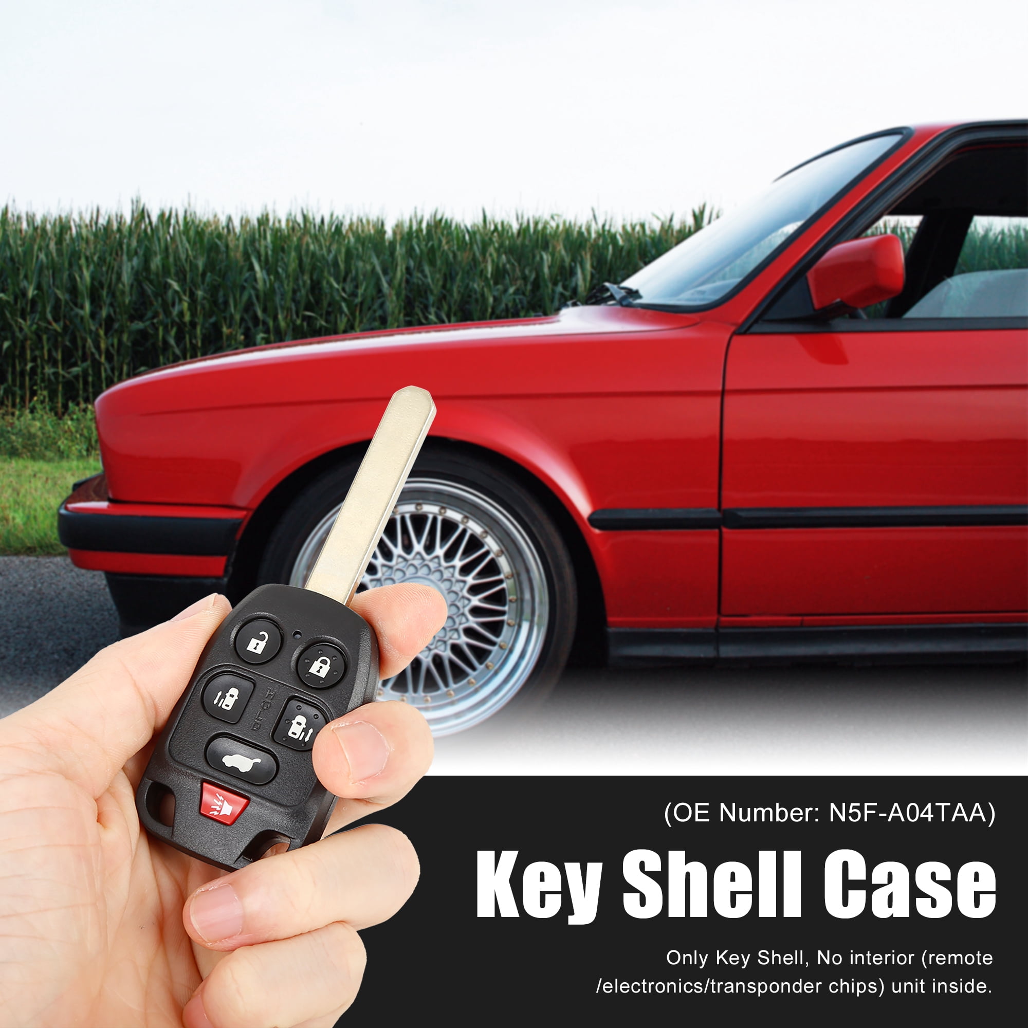 KeyGuardz Keyless Remote Cover For Honda Odyssey 2011-2014 - Soft Rubber Case For 6-Button Fob (Pack Of 2)