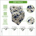 thumbnail image 5 of Navy Blue White Floral Table Runner Linen Burlap Table Runner 90 Inches Long Farmhouse Flowers Botanical Leaf Dresser Scarves for Kitchen Island Coffee Dining Room Party Wedding Holiday Decor 13"x90", 5 of 8