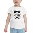 thumbnail image 2 of Trouble Maker Cute Toddler T Shirts for Boys Girls (White, 2T), 2 of 5
