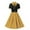 Yellow, variant on UYISJ 1950s Dresses for Women Vintage Rockabilly Retro Short Sleeve Button up Belted Midi Dress Cocktail Party Evening Prom Gown Yellow XXL