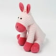 thumbnail image 3 of Pink Striped Donkey Plush Toy, Soft Cute Stuffed Animal, Cozy Decorative Plush Figure for Home, Desk or Bed, Adorable Gift for Birthdays, Holidays & Plush Lovers, 3 of 4