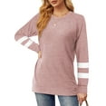 thumbnail image 2 of Fantaslook Womens Long Sleeve Tops Crewneck Sweatshirts Casual Color Block Tunic Tops Pullover, 2 of 8