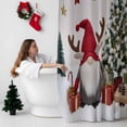 thumbnail image 5 of Shower Curtain 36"W x 78"L Christmas Gnomes Xmas Trees Gifts Fabric Shower Curtains Set with Hooks Water Repellent Bathroom Curtains Machine Washable Bathroom Accessories, 5 of 7