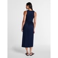 thumbnail image 3 of Time and Tru Women’s Sleeveless Henley Midi Dress, Sizes XS-XXXL, 3 of 5