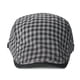 thumbnail image 2 of Gorra plana de algodón o mezclilla a cuadros en blanco y negro para hombre, 2 of 3