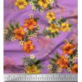 thumbnail image 1 of Soimoi Cotton Duck Fabric Floral & Leaves Tropical Printed Fabric 1 Yard 56 Inch Wide, 1 of 1
