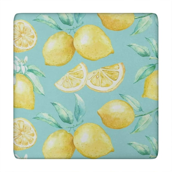 Bright Lemon Tablecloth Floral Yellow Fruit Print Cute Summer Style for Lemon Lover Decor