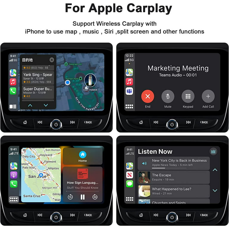 Wireless CarPlay Adapter,Wireless CarPlay Dongle,Plug & Play 5GHz WiFi Online Update,Low Latency,Easy to Install,Support Newest iOS 16