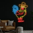 thumbnail image 2 of Glowneon Cowboy Chicken Neon Sign, Chicken Cowboy Led Sign, Animal Neon Light, Cowboy Led Light, 2 of 5