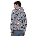 thumbnail image 4 of Vsdgher Christmas Hat Dachshund Mens Hoodies Zip Hoodie, Hoodies for Men, Zip-up Hooded Sweatshirt-Medium, 4 of 5