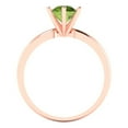 thumbnail image 4 of Solitaire Engagement Ring for Women - 1ct Natural Peridot in 14K Rose Gold Promise Ring, 4 of 6