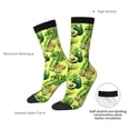 thumbnail image 4 of KLL Kiwi and Avocado Print Cool Socks Men's Women's Crew Socks Funny Crazy Novelty Stockings, 4 of 6