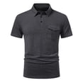 thumbnail image 4 of Dagugfen Dress Shirts for Men Collared Neck Short Sleeve Quarter Button Suit Shirts Business Workwear Pullover Tops with Pocket, 4 of 8