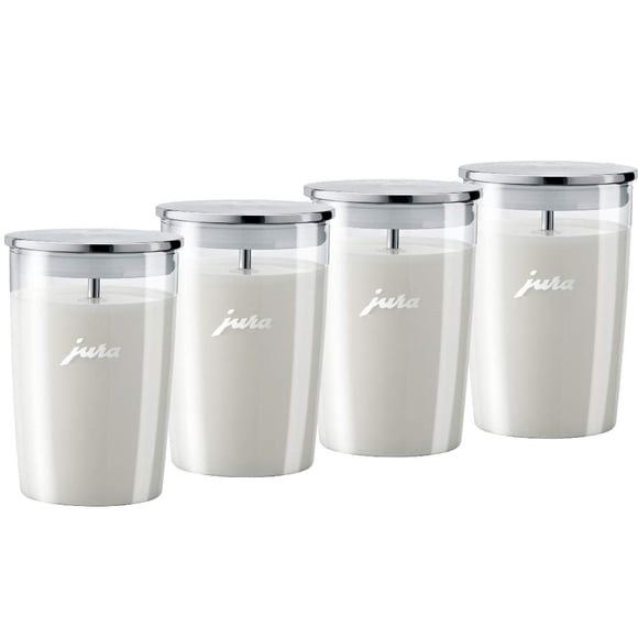 Recipiente de vidrio para leche Jura 72570, transparente, 500 ml, paquete de 4