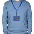 thumbnail image 6 of Uxcell 10.4cm Horizontal Badge Holder PU Leather ID Holder Detachable with 2 Slots and Neck Lanyard Dark Blue, 6 of 6