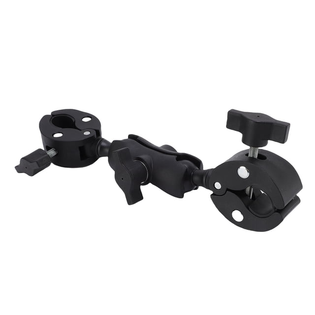 Soporte De Montaje De Doble Abrazadera, Articulación Articulante Del Paraguas De Brazo AL CLAMP POLLO 360 Grados Cabezales Giratorios De Bola De Metal Para Soporte De Luz De