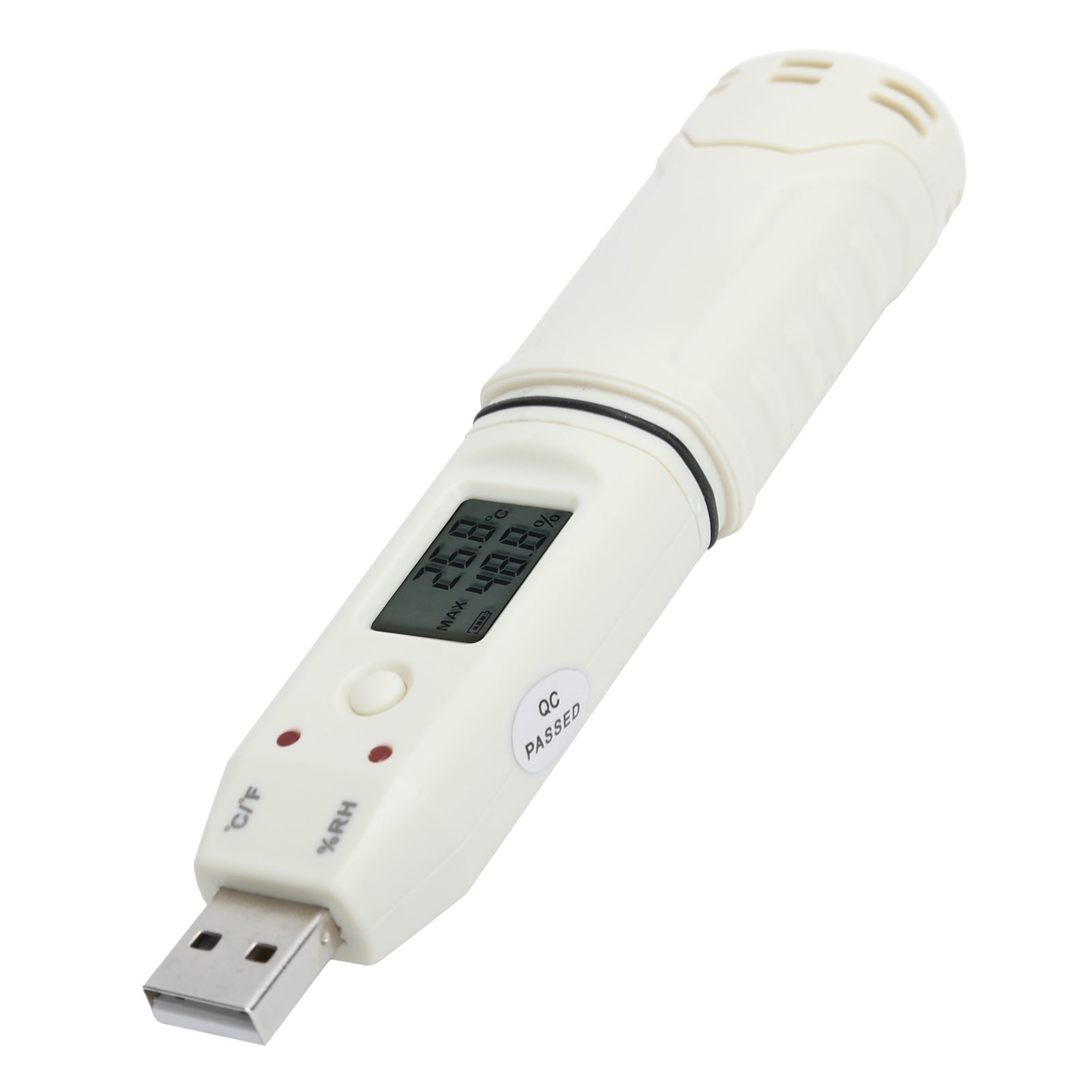BIMZUC Digital Temperature Humidity Logger 0-100% RH Indoor Thermometer Hygrometer Detector Data Recorder with Alarm for Greenhouse Laboratory 6.3 oz / 178g