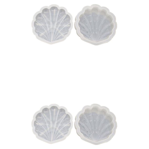 Molde de silicona Wosthever Forma de concha Blanco 2Conjunto