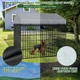 thumbnail image 5 of Aukfa 6.6'L x 6.6'W Metal Large Dog Kennel, Outdoor Pet Pens Animal Run Coop Fence with Roof Cover, 5 of 8