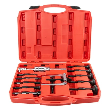 Plastic Rivet Removal Tool Zimtown 16pcs Blind Hole Pilot Bearing Puller Set, Internal Extractor/Removal Tool, with Slide Hammer, for Pulling Jobs ()